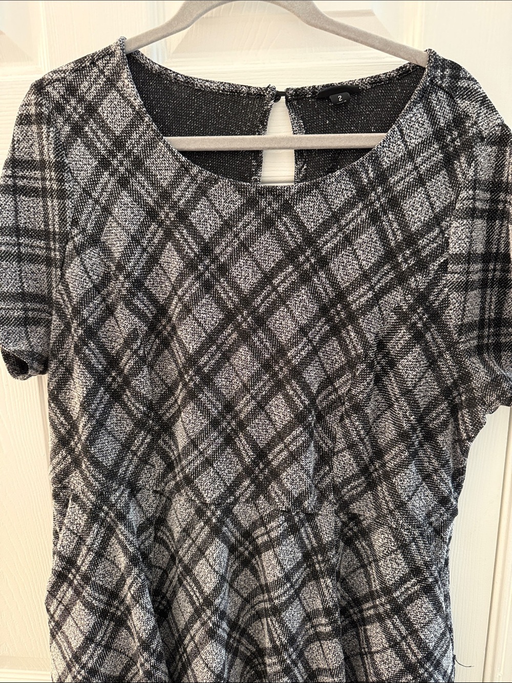 torrid Black and Gray Plaid Midi Dress 2x - Picture 3 of 6